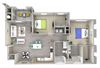 ocean b5 Floor Plan ocean b5 Floor Plan at Las Positas Apartments, Camarillo